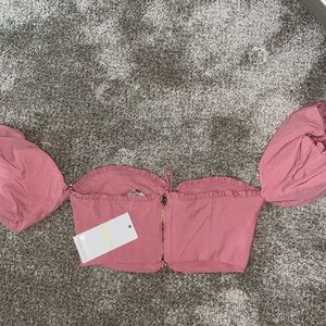 Blush Cropped Blouse